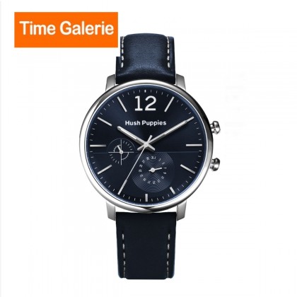 Hush Puppies Orbz HP.7154M.2503 Multi-Function Navy Blue Leather Band Men Watch